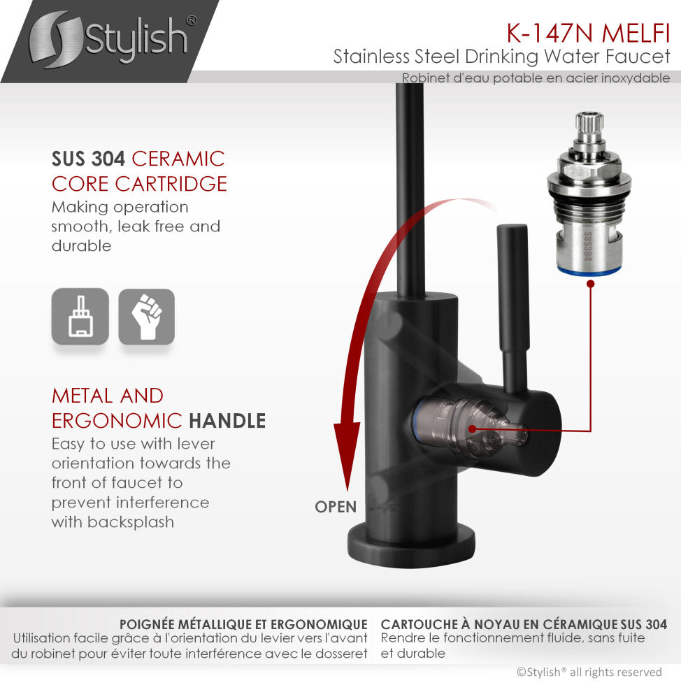 K130NK147N Single Handle Pull Down Kitchen Faucet With Cold Water Tap