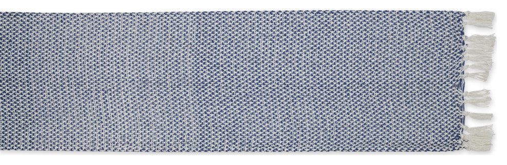 Nautical Blue Woven Table Runner 15x108