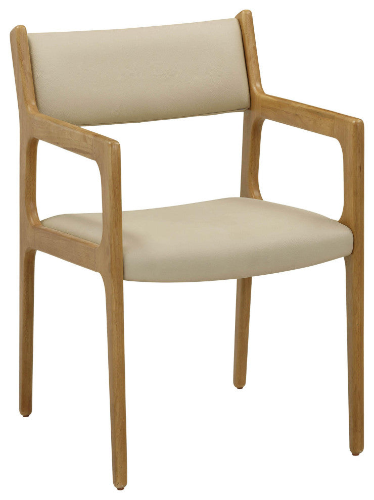 Ari Cream Vegan Leather Dining Chair, Set of 2
