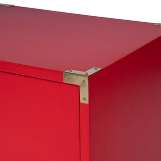 Butler Ardennes Red Campaign Chairside Chest