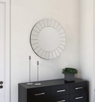 Bailey All-glass round mirror