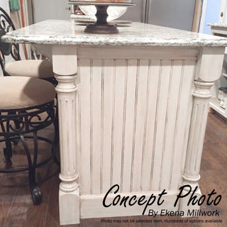 Hamilton Rope Cabinet Column (Top Block: 6", Bottom Block: 7"), Rubberwood