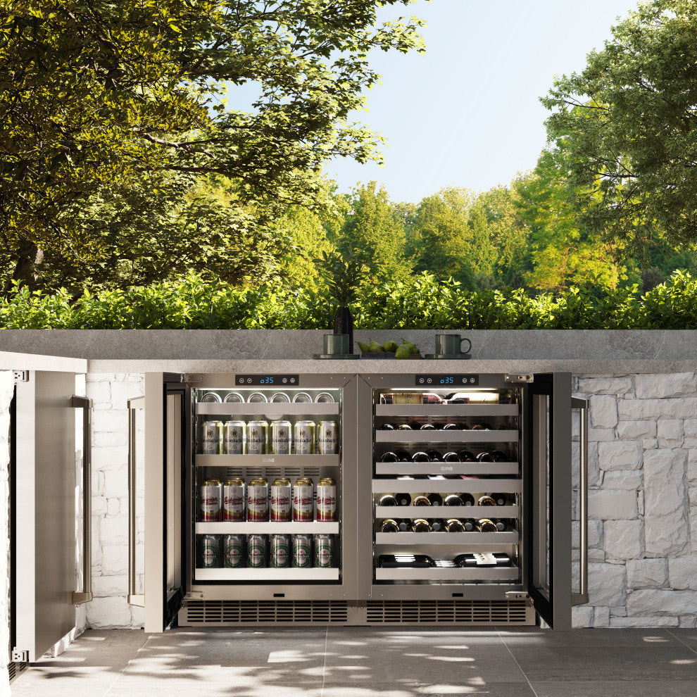 ZLINE 24" Beverage Center With Stainless-Steel Glass Door