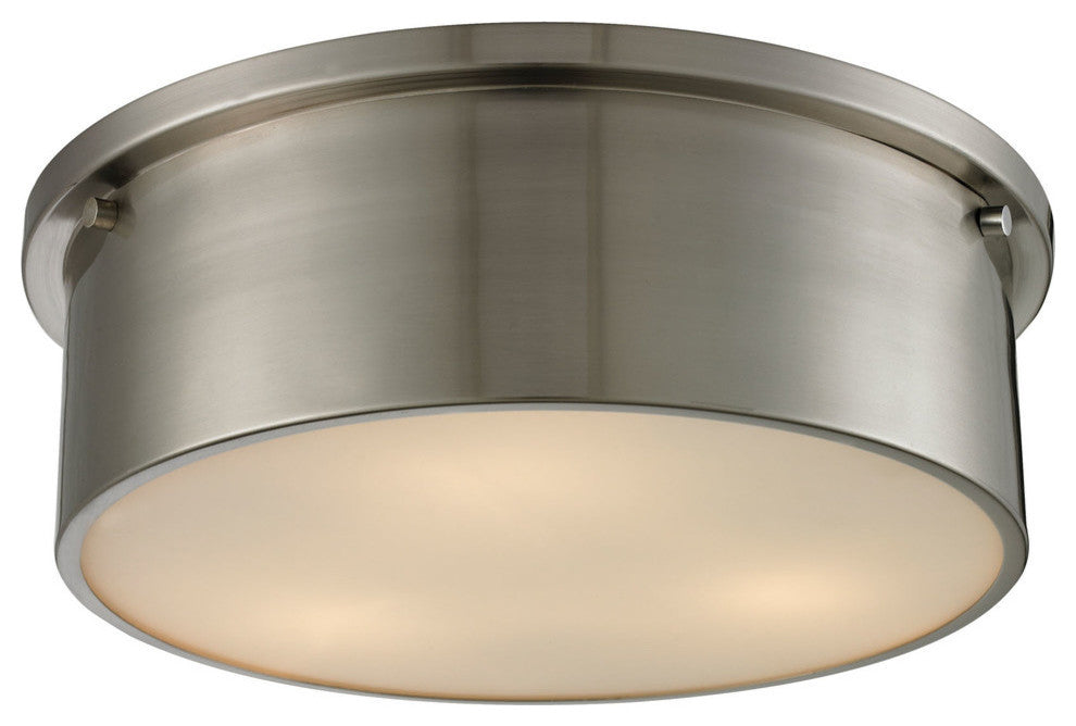 Simpson 3-Light Flush Mount, Brushed Nickel