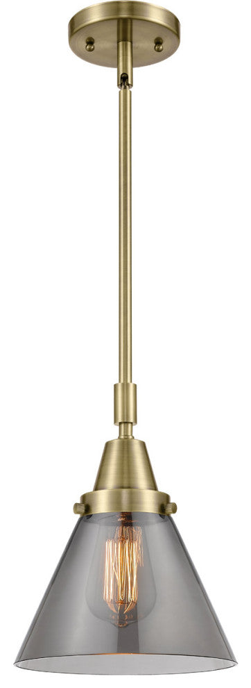 Innovations Lighting 447-1S-AB-G43-L-LED Cone 1 Light 12" Mini Pendant