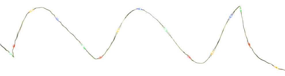 20-Count Multi-Color LED Micro Fairy Lights, 6'' Copper Wire
