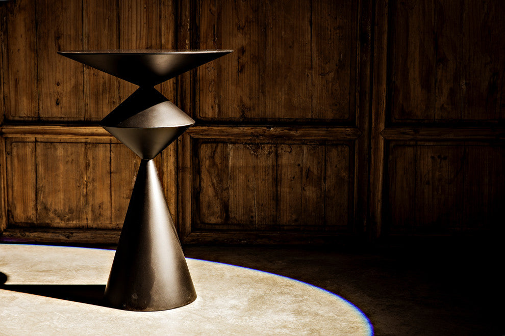 Zasa Side Table, Black Steel
