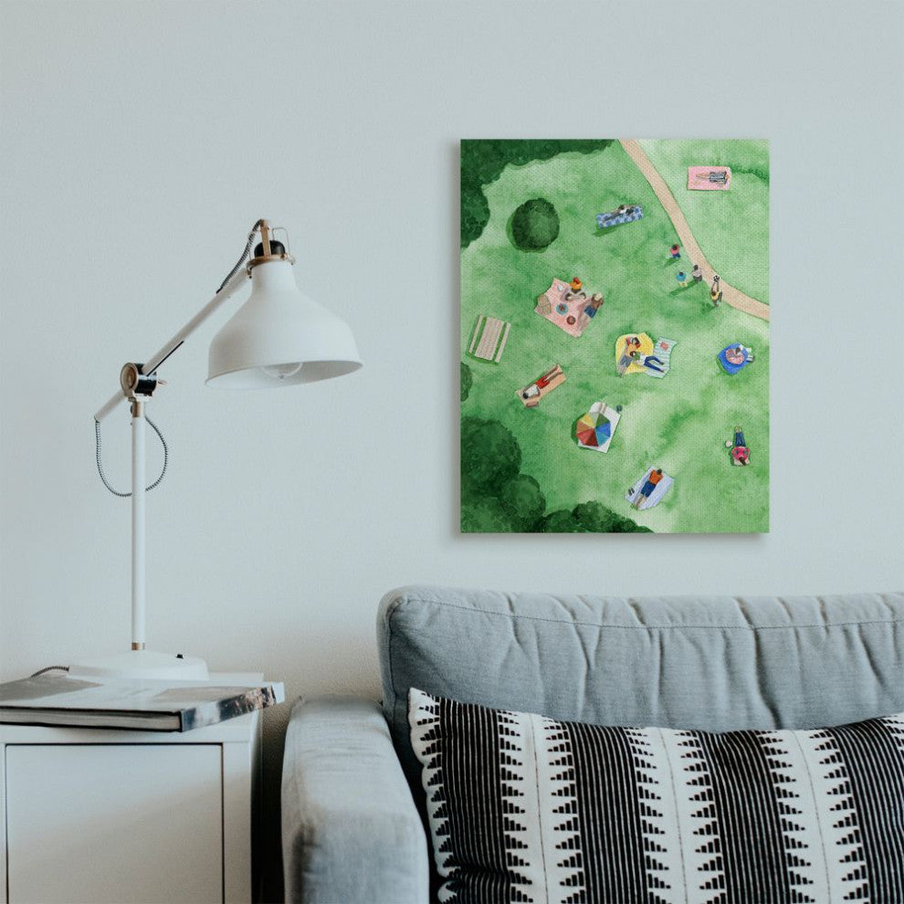 Kid's Summer Park Activities Friends Watercolor Painting,1pc, each 24 x 30