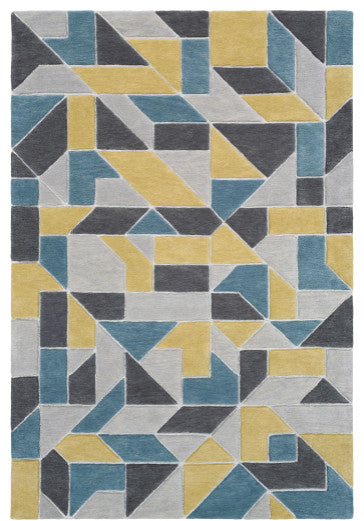 Surya Vernier VRN-1015 8'x10' Rug, Olive/Teal/Light Gray/Ivory
