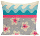 Hang Ten, Floral Print Pillow, Pink, 20"x20"