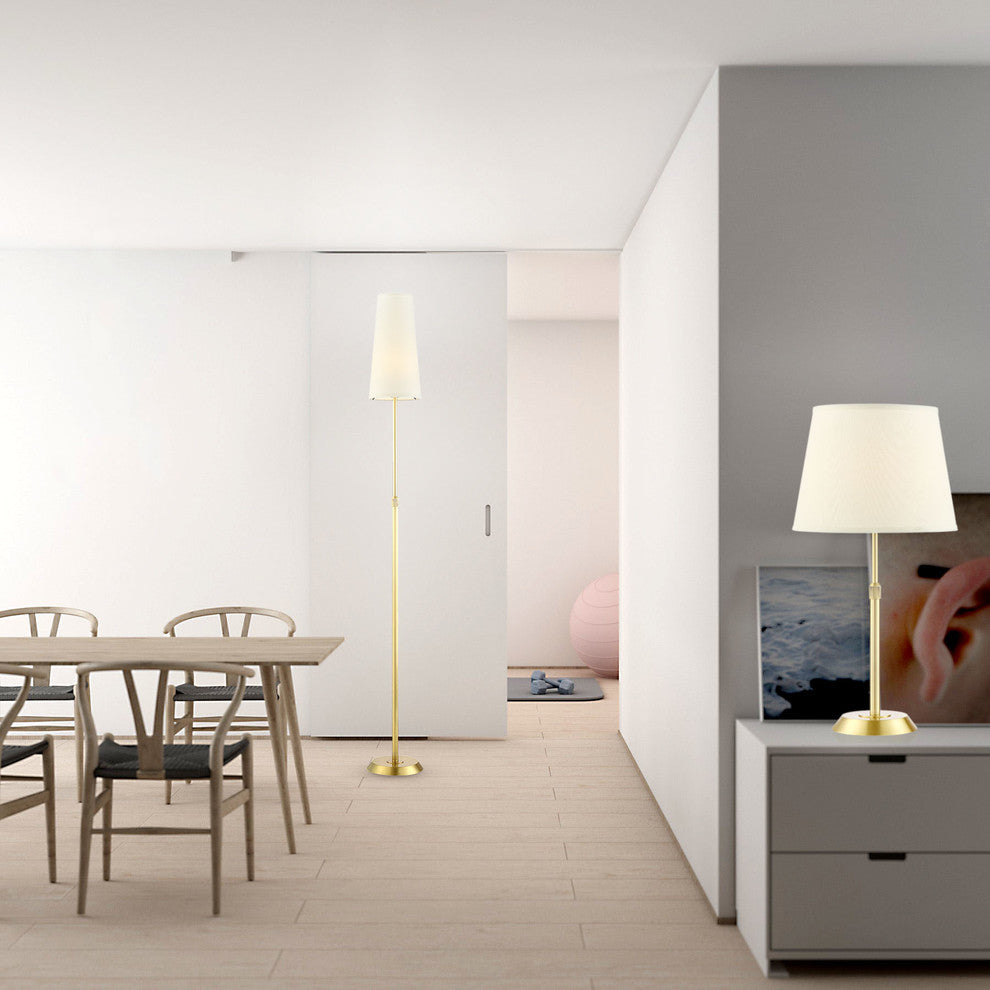 Attendorn Table Lamp, Satin Brass