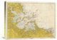 "Nautical Chart - Boston Harbor ca" Artwork, 30"x23"