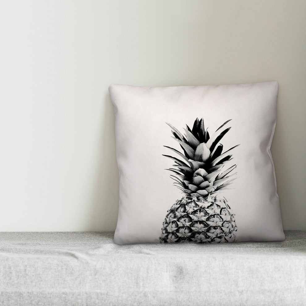 Monochromatic Pineapple 26x26 Spun Poly Pillow