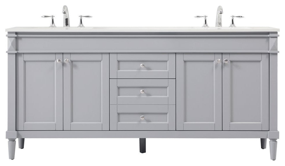 Home Living 21" Transitional Grey-Light Bathroom Vanity