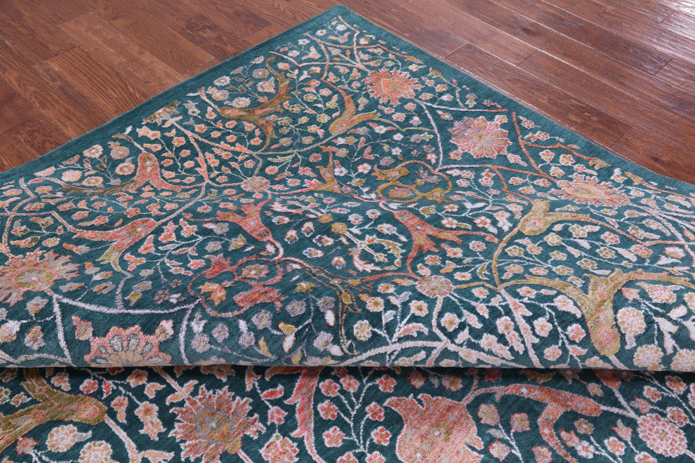 Wool & Silk Modern Hand Knotted Rug 8' 9" X 12' 3" - Q15977