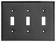 Ageless Iron Triple Toggle Wall Plate in Black Iron