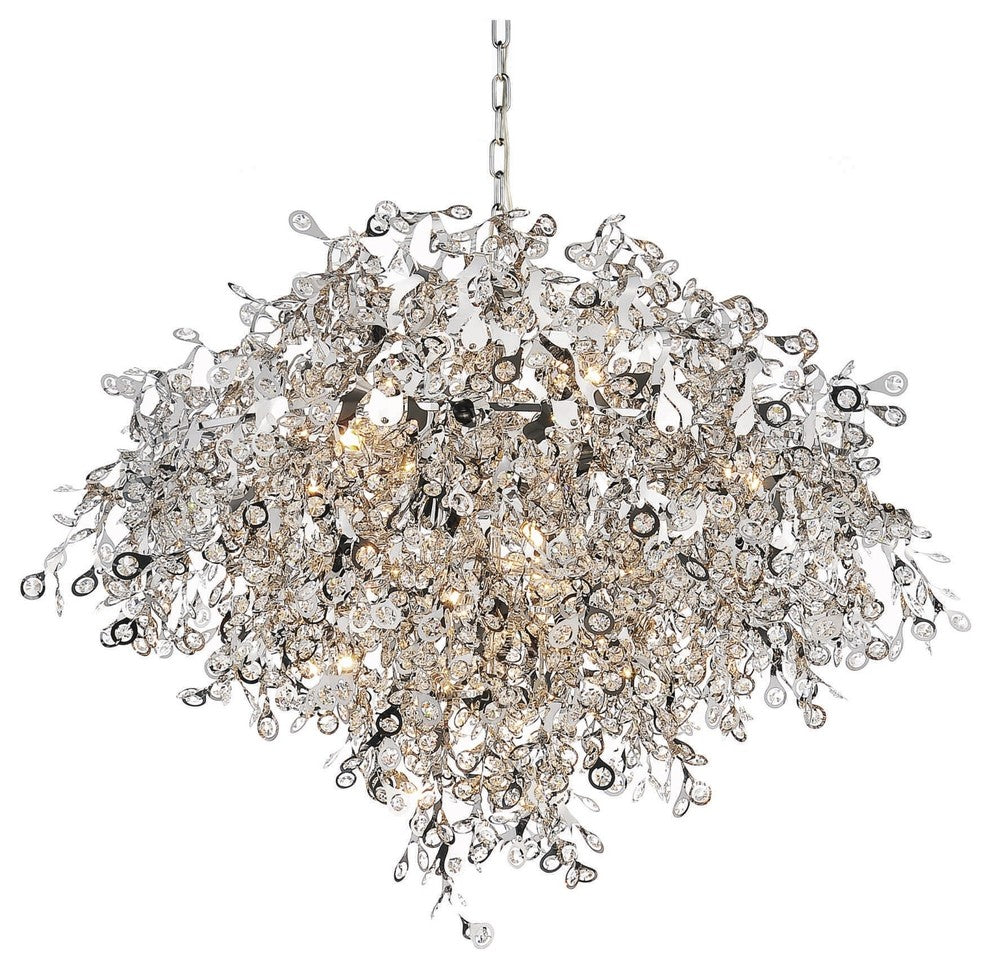 Flurry 17 Light Down Chandelier With Chrome Finish