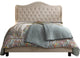 Aurora Queen Upholstered Panel Bed, Beige, Eastern King