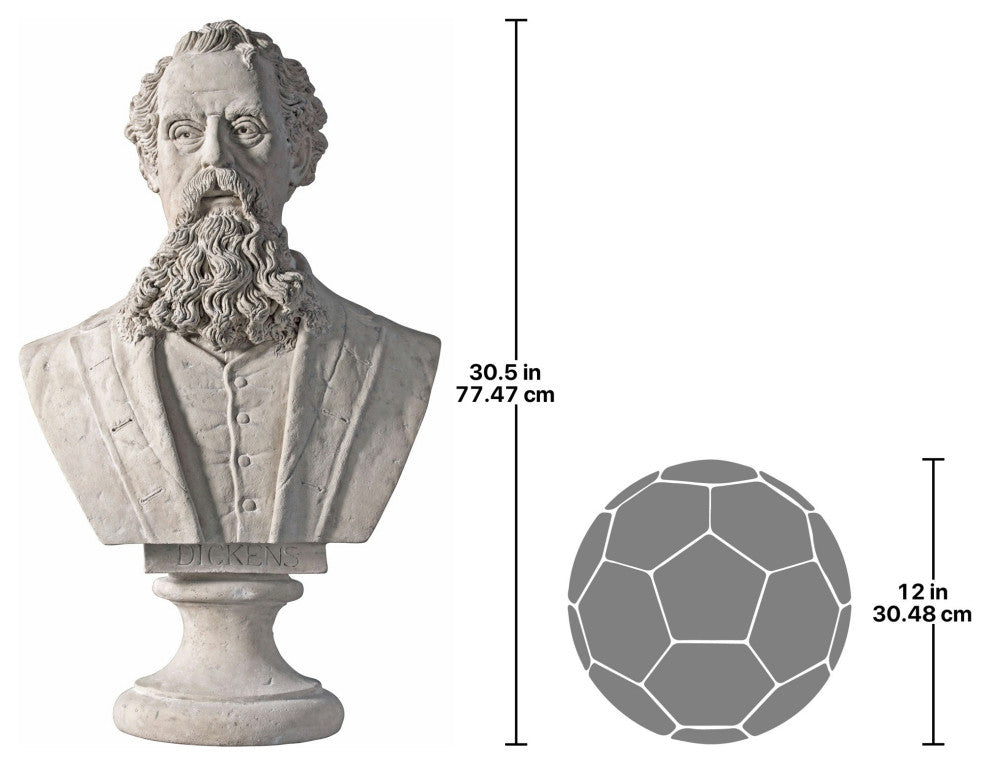 Charles Dickens Sculptural Bust