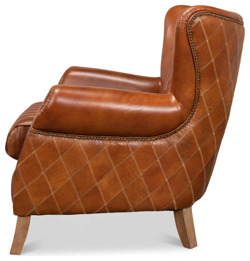 Classic Quilted Leather Armchair