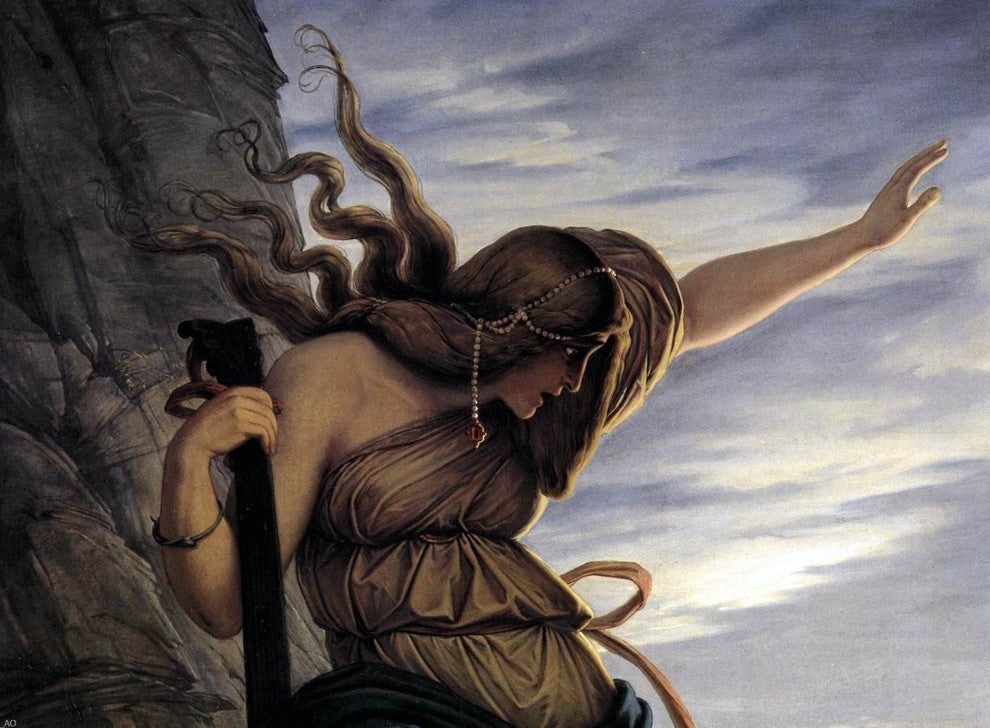 Edward Jakob Von Steinle The Lorelei , 21"x28" Wall Decal