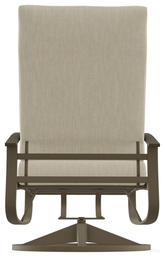 Belle Isle Cushion Deep Seat Outdoor Swivel Rocker, Huskie/Beachwood
