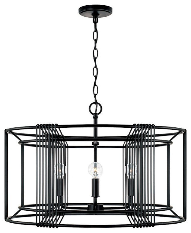Capital Lighting, 346041MB, 25.5"Wx17"H 4-Light Drum Pendant