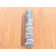 Ivory and Charcoal Black Wool Cardiac Design Modern Hand Knotted Rug, 2'0"x2'4"