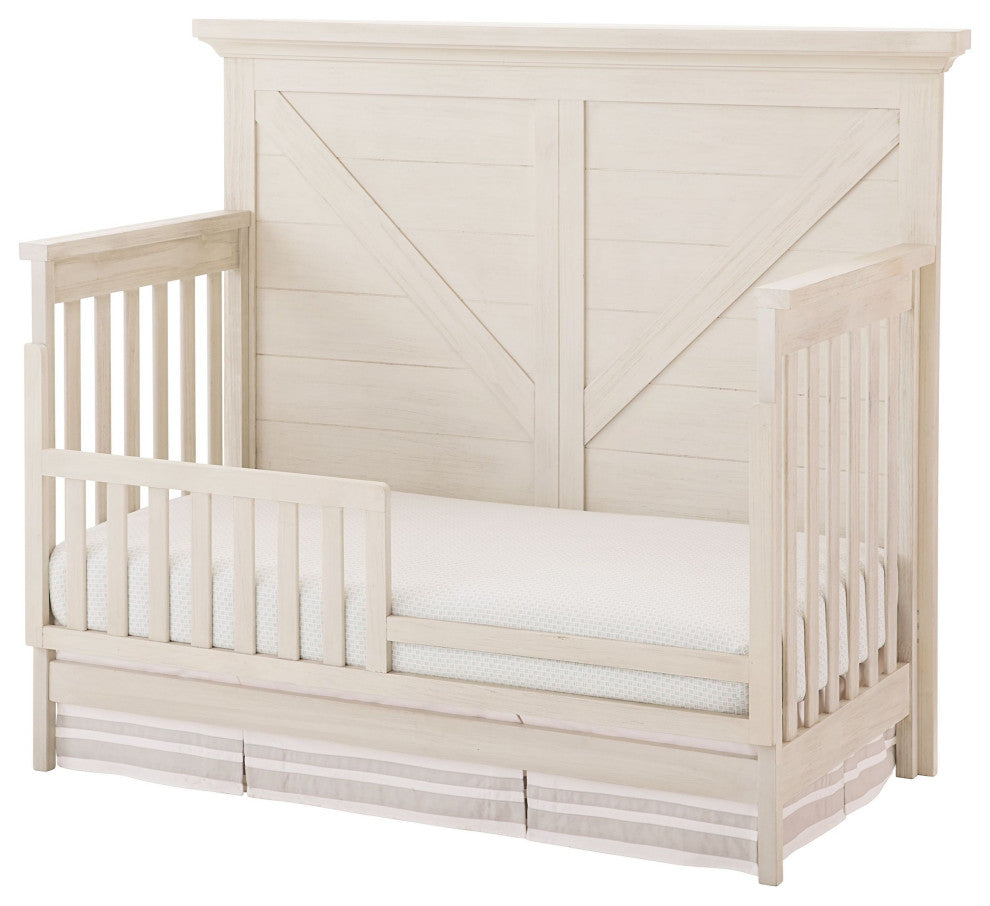 Westfield 50"W Wood 4-in-1 Convertible Crib, Brushed White