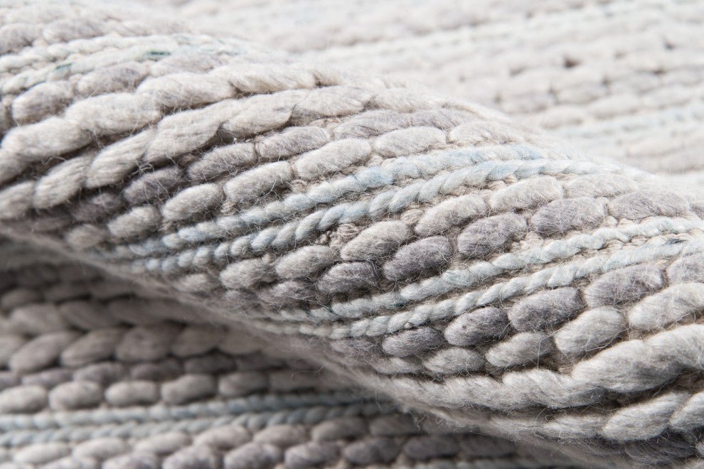 Momeni Andes Wool and Viscose Hand Woven Light Gray Runner 2'3"x8'