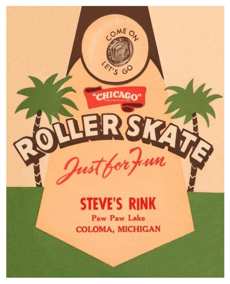 "Roller Skate Just for Fun" Digital Paper Print by Retrorollers, 31"x38"