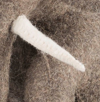 Elephant Door Stop in Hand Felted Wool, Blue