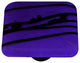 Art Glass Square Mardi Gras Knob, Alum Post, Black Mg, Cobalt Blue