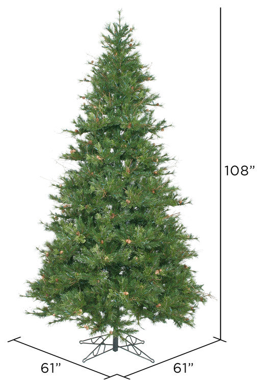 Vickerman A801680 9' Mixed Country Pine Artificial Christmas Tree, Unlit