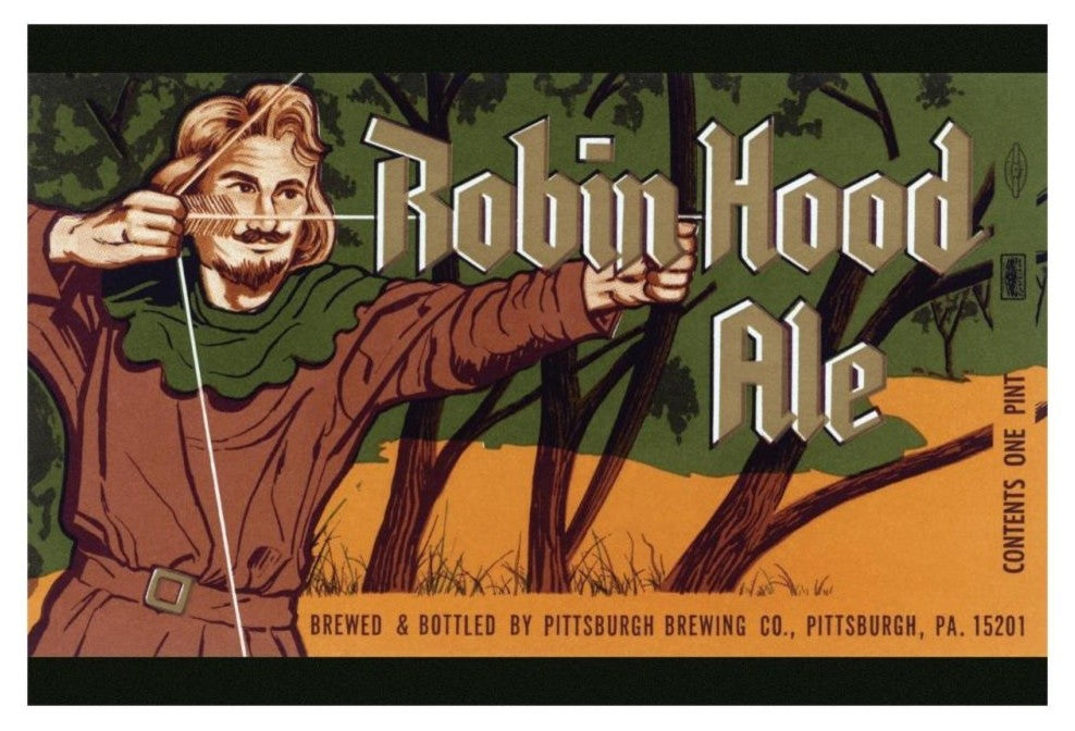 "Robin Hood Ale" Digital Paper Print by Vintage Booze Labels, 32"x22"