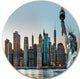 New York City Skyline Panorama, Photo Round Wall Art, 11"