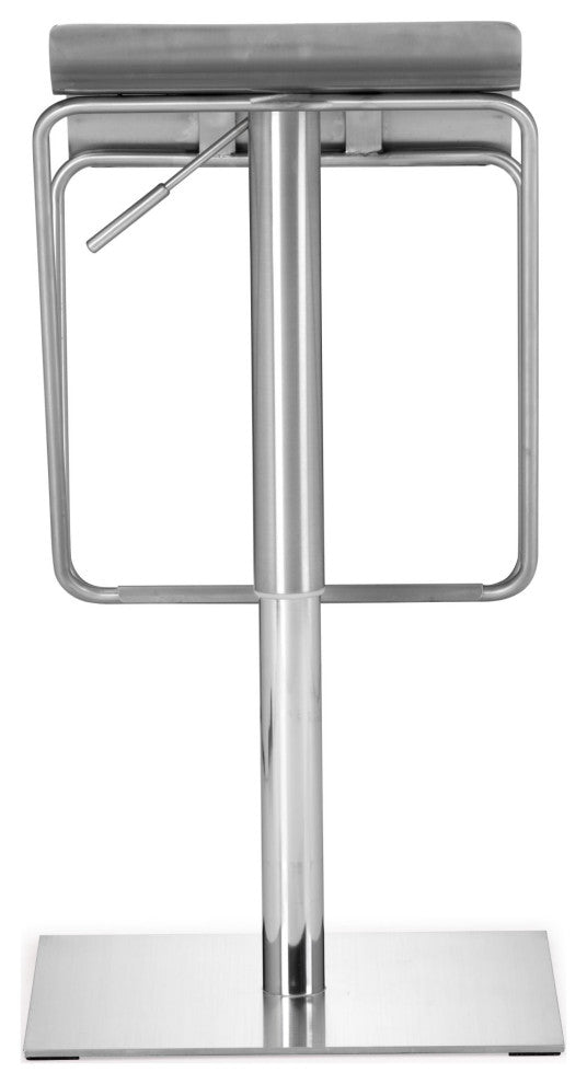 Bar Stool Chair Barstool, Steel Metal, Silver, Chrome, Bar Kitchen Cafe Bistro