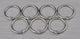 3" Curtain Rings With Eyelets, Brushed Steel, Set of 8
