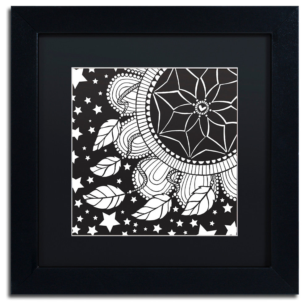 Hello Angel ''Dream Catcher'' Art, Black Frame, Black Mat, 11x11