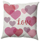 Colliding Hearts Decorative Throw Pillow, Firecracker, 20"x20"
