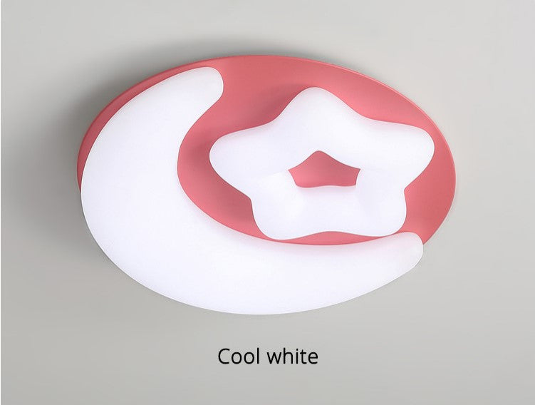 Stavelot | Moon LED Ceiling Lamp For Kids Room, Pink