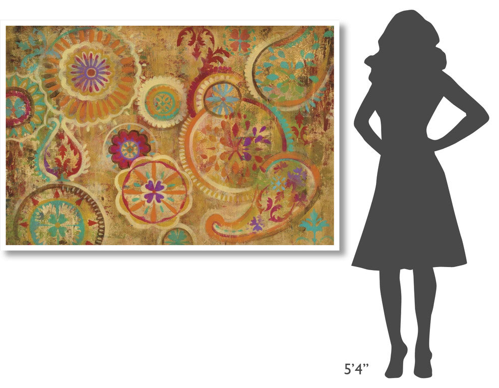 "Contemporary Paisley" Digital Paper Print by Silvia Vassileva, 62"x42"