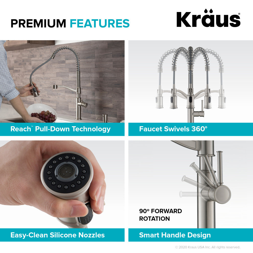 Sellette Commercial Style Pull-Down Kitchen Faucet ORB