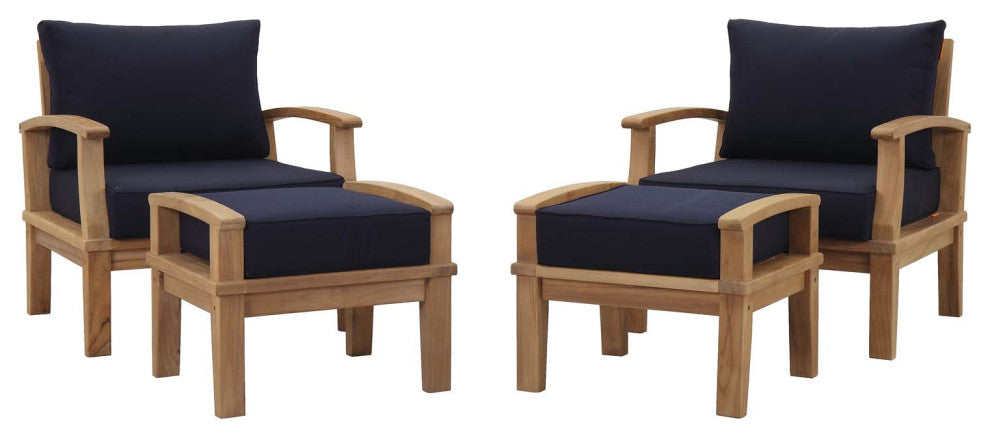 Marina 4 Piece Outdoor Patio Teak Set
