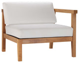 Bayport Outdoor Patio Teak Wood Right-Arm Chair