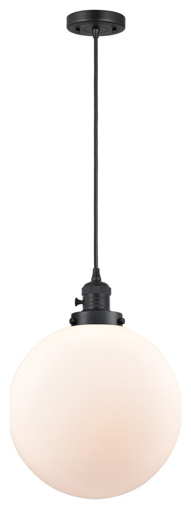 INNOVATIONS 201CSW-BK-G201-12-LED 1-Light Mini Pendant Matte Black