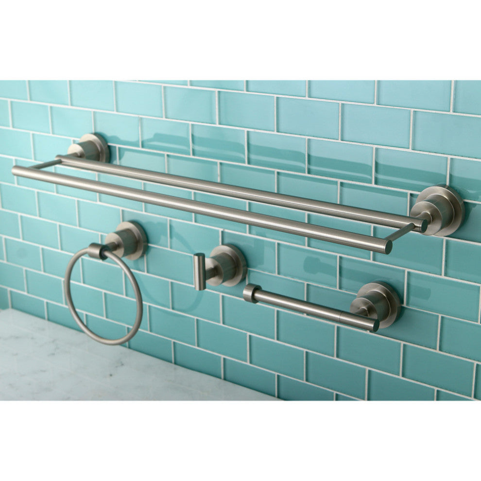 Kingston Brass 4-Piece Bathroom Accessory Set, Brushed Nickel