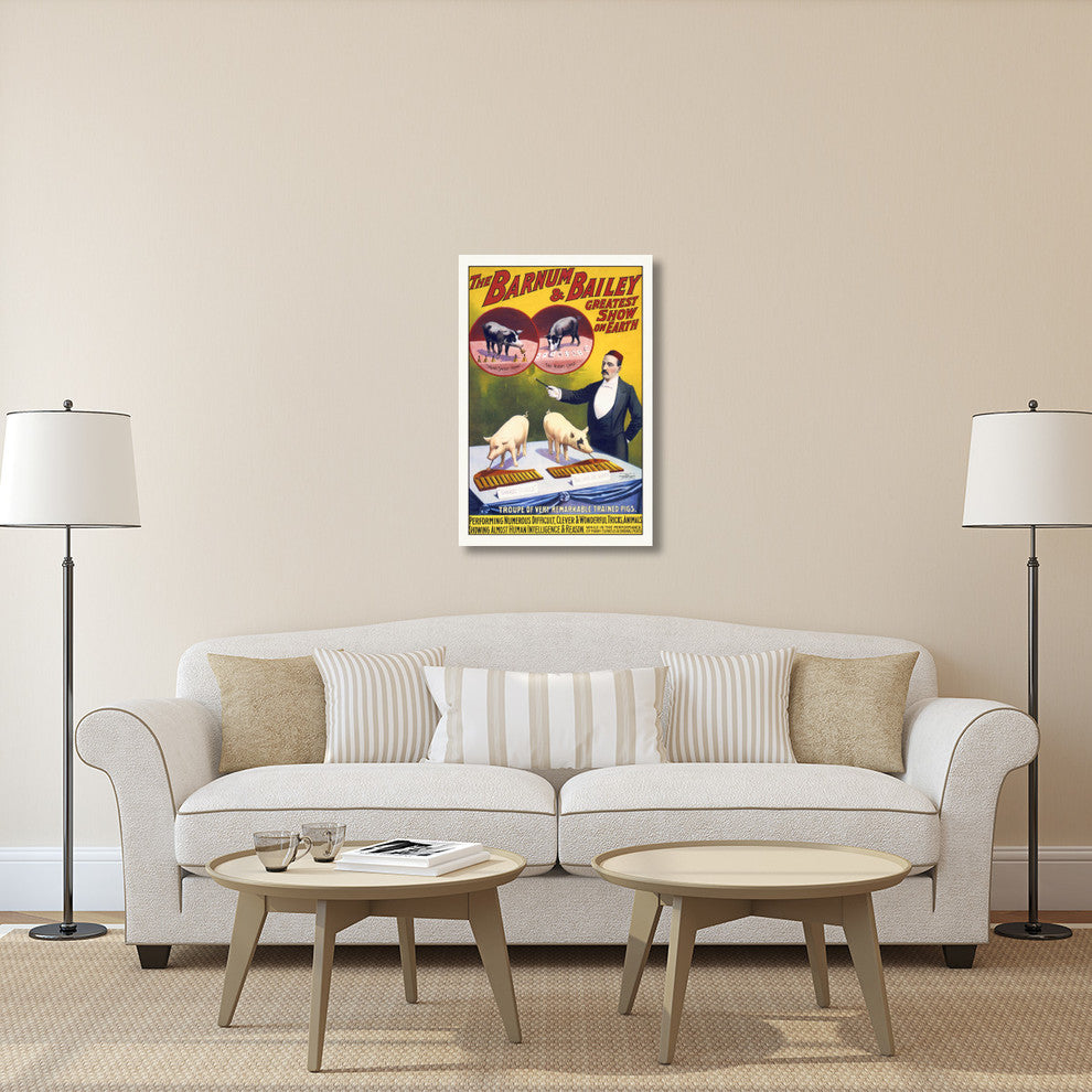 Troupe Of Very Remarkable Trained Pigs, 27x40
