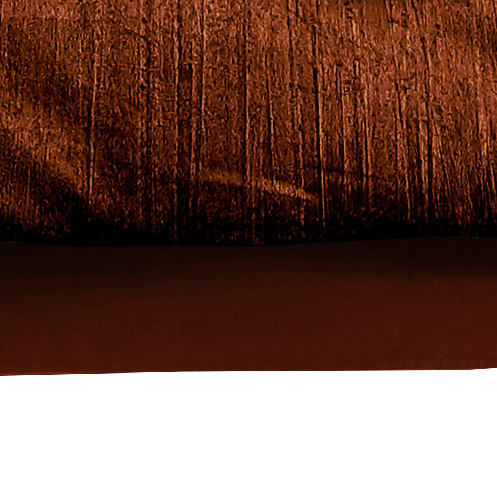 Benzara BM283900 Jay 7 Piece King Comforter Set, Copper Polyester Velvet Texture