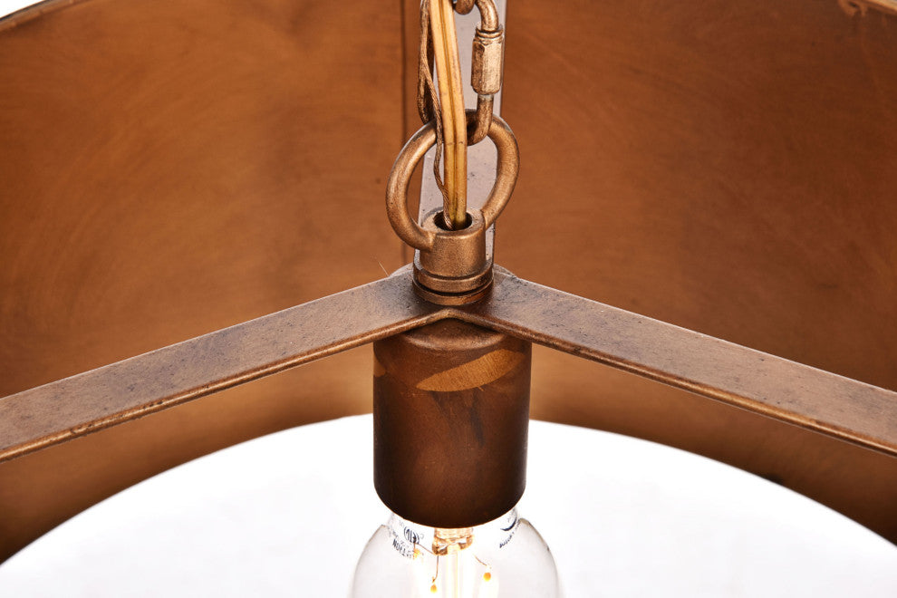 Elegant Lighting LD6015D15 Miro 15" Pendant - Manual Brass